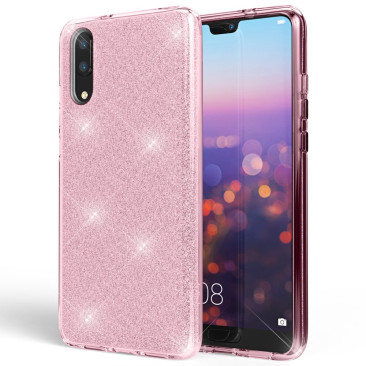 Coque Huawei P20 Glitter Protect-Rose