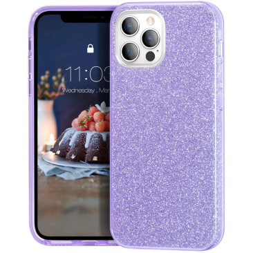 Coque Samsung Galaxy A12 Glitter Protect-Violet