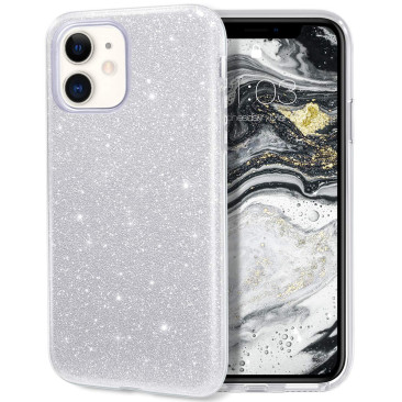 Coque iPhone 11 Glitter Protect Argent
