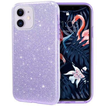 Coque iPhone 11 Glitter Protect Violet