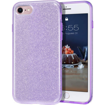 Coque iPhone 7 Glitter Protect Violet