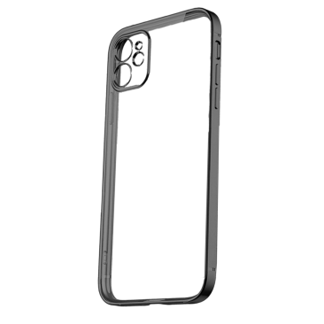 Coque iPhone 12 Metal Clear Black