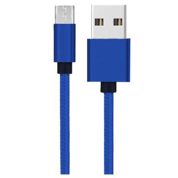 Câble Micro USB - 1 Mètre - nylon blue