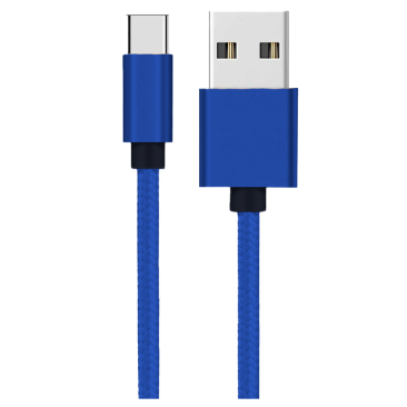 Câble USB-C - 1 Mètre - nylon blue