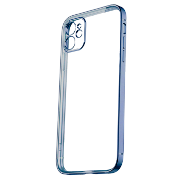 Coque iPhone 12 Metal Clear Blue Navy