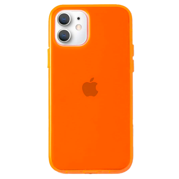 Coque iPhone XS Clear Hybrid Fluo Orange