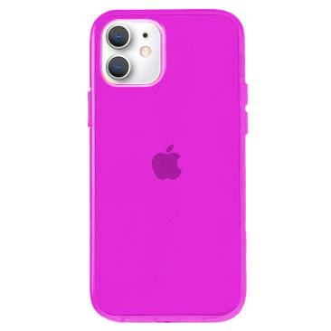Coque iPhone 12 Pro Max Clear Hybrid Fluo Violet