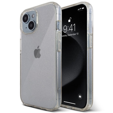 Coque iPhone 13 No Shock Glitter Silver