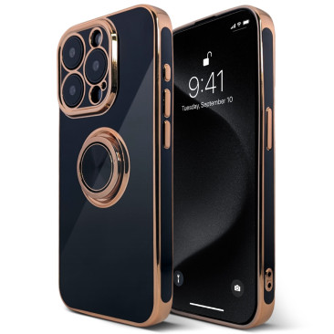 coque-iphone-13-pro-luxury-ring-black