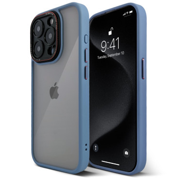 Coque iPhone 15 Pro Urban Metal Dark-Sky Blue