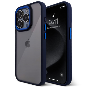 Coque iPhone 12 Pro Max Urban Metal Protect Blue Rainbow
