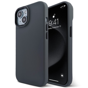 Coque iPhone 15 Plus Comfy Mate-Grey