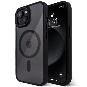 Coque iPhone 14 Urban Metal Magsafe-Black