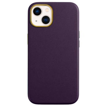 Coque iPhone 12 Pro Cuir Véritable Violet