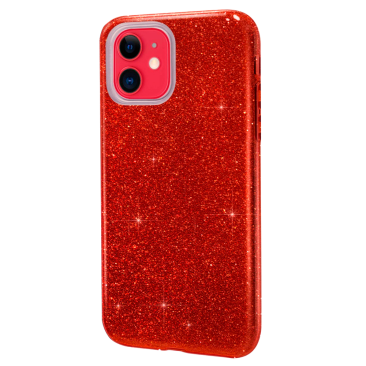 Coque iPhone 12 Pro Max Glitter Protect Rouge