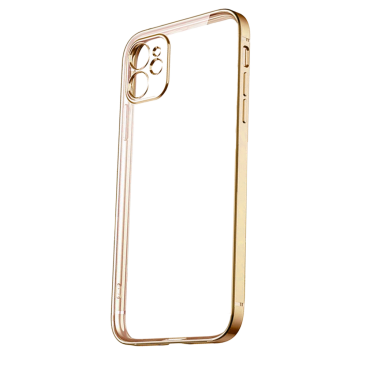 Coque iPhone 12 Metal Clear Gold