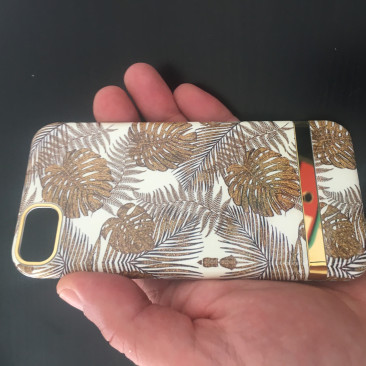 Coque iPhone XS Golden Leafs