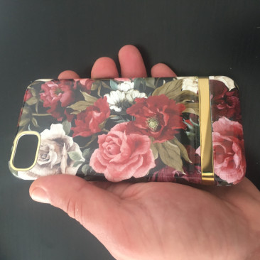 Coque iPhone XS Gold Flowers