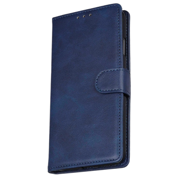 Etui iPhone 13 Leather Wallet-Bleu