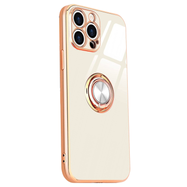 Coque iPhone XR Luxury Ring white