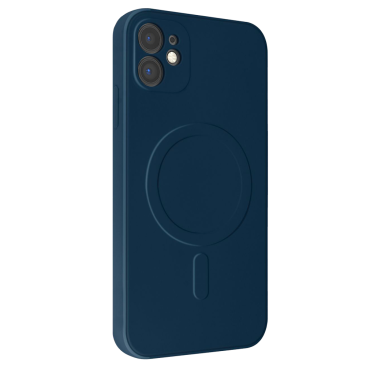 Coque iPhone 12 TPU Compatible MagSafe-Bleu Marine