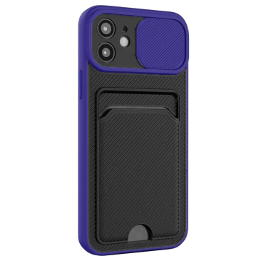 Coque iPhone 12 Pro Protect Card Blue