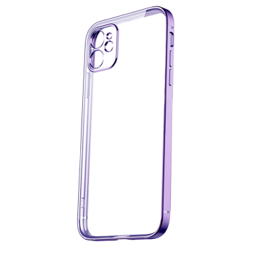 Coque iPhone 12 Metal Clear Purple