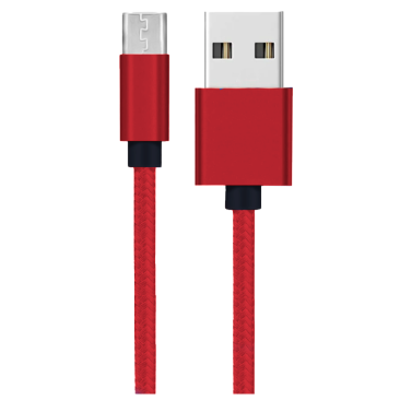 Câble Micro USB - 1 Mètre - nylon red