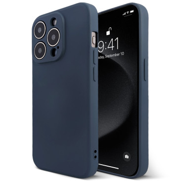 Coque iPhone 12 Pro Max Silicone Liquide-Bleu Lavande