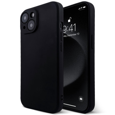 coque-iphone-14-silicone-liquide-noir