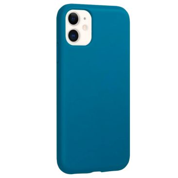 Coque iPhone 12 Silicone Biodégradable Bleu Marine