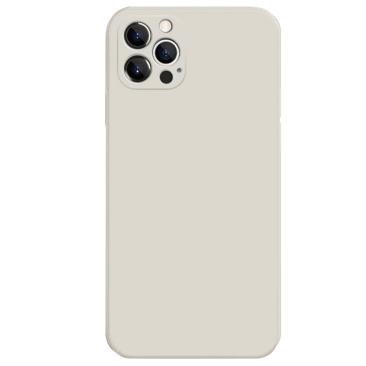 Coque iPhone 11 Silicone Liquide-Blanc Cassé