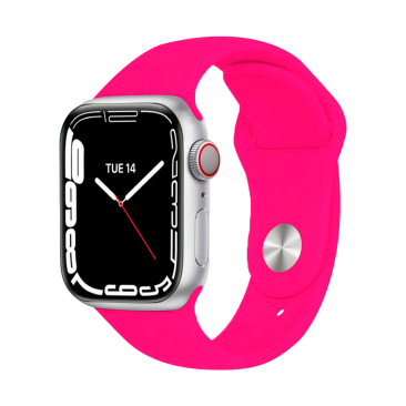 Bracelet Compatible Apple Watch 42-44-45 mm + Apple Watch SE en Silicone-Rose Fuchsia
