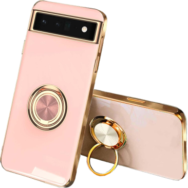 Coque Google Pixel 6A Luxury Ring-Pink