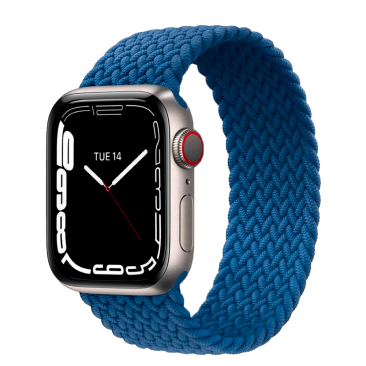 Bracelet Compatible Apple Watch 42-44-45 mm +Apple Watch SE en Maille Tressée-Bleu