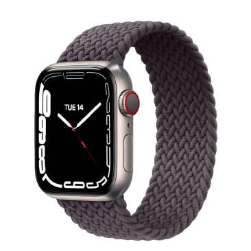 Bracelet Compatible Apple Watch 42-44-45 mm +Apple Watch SE en Maille Tressée-Gris