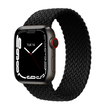 Bracelet Compatible Apple Watch 42-44-45 mm +Apple Watch SE en Maille Tressée-Noir