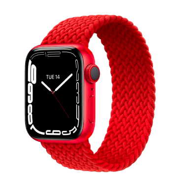 Bracelet Compatible Apple Watch 42-44-45 mm +Apple Watch SE en Maille Tressée-Rouge