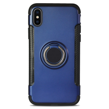 Coque iPhone XS Ring Case Bleu