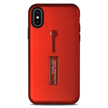Coque iPhone XS Soft Stand-Rouge