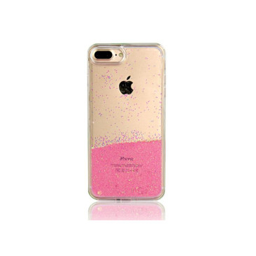 Coque iPhone XS Liquid Pearls Rose Clair