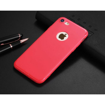 Coque iPhone 7 Silicone Rouge